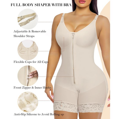 Colombianas shapewear  Tummy Control Butt Lifter Shaper with Zipper